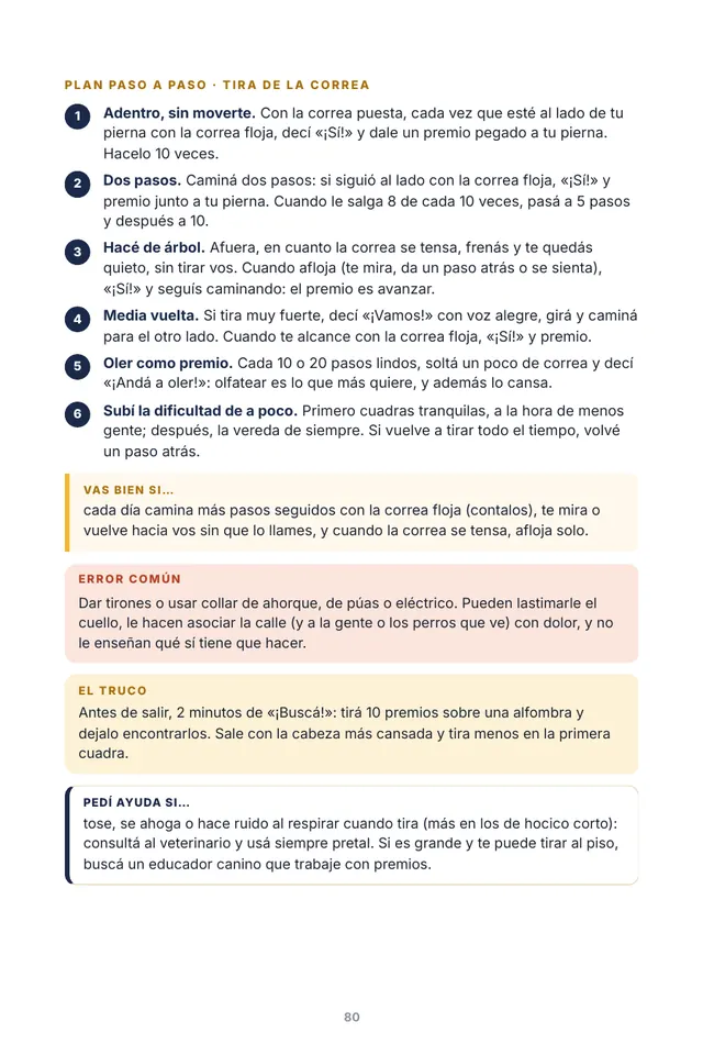 Página del libro: El plan paso a paso, cómo te das cuenta de que va bien y cuándo pedir ayuda